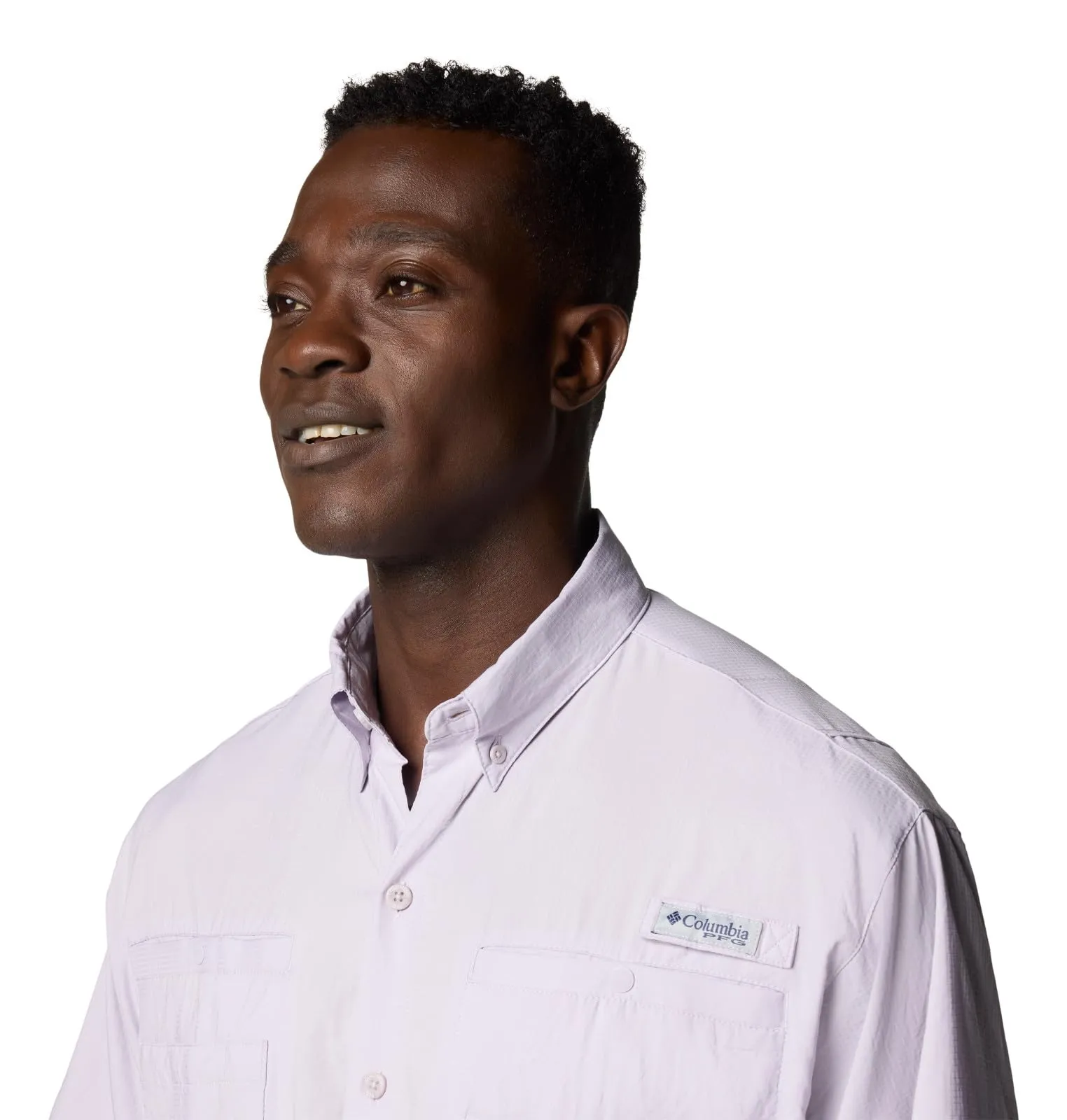 Columbia Mens PFG Tamiami II Short Sleeve Fishing Shirt, Lavender Pearl, Small