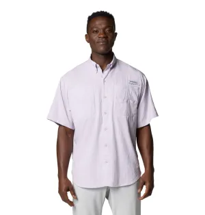 Columbia Mens PFG Tamiami II Short Sleeve Fishing Shirt, Lavender Pearl, Small