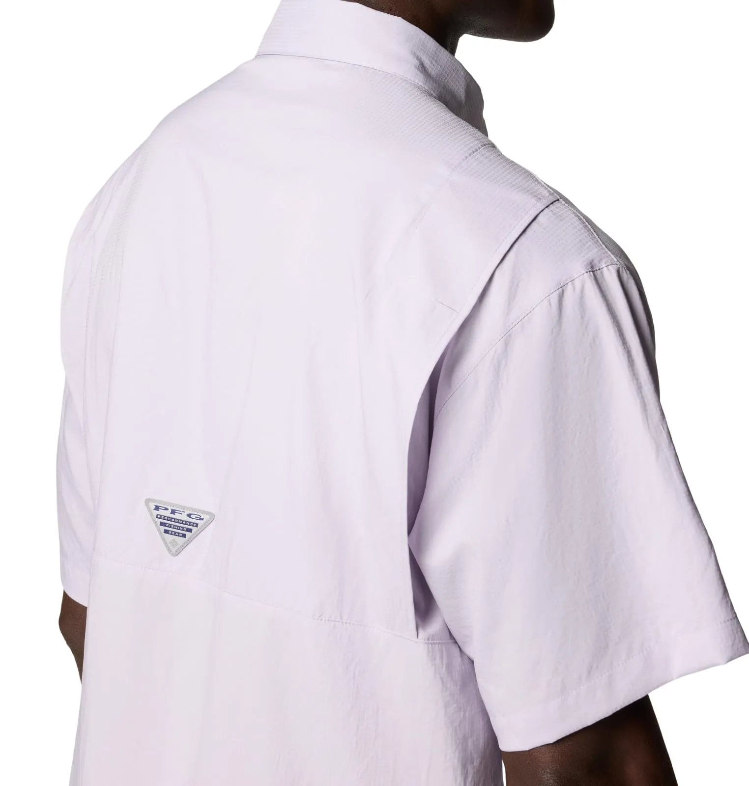 Columbia Mens PFG Tamiami II Short Sleeve Fishing Shirt, Lavender Pearl, Small