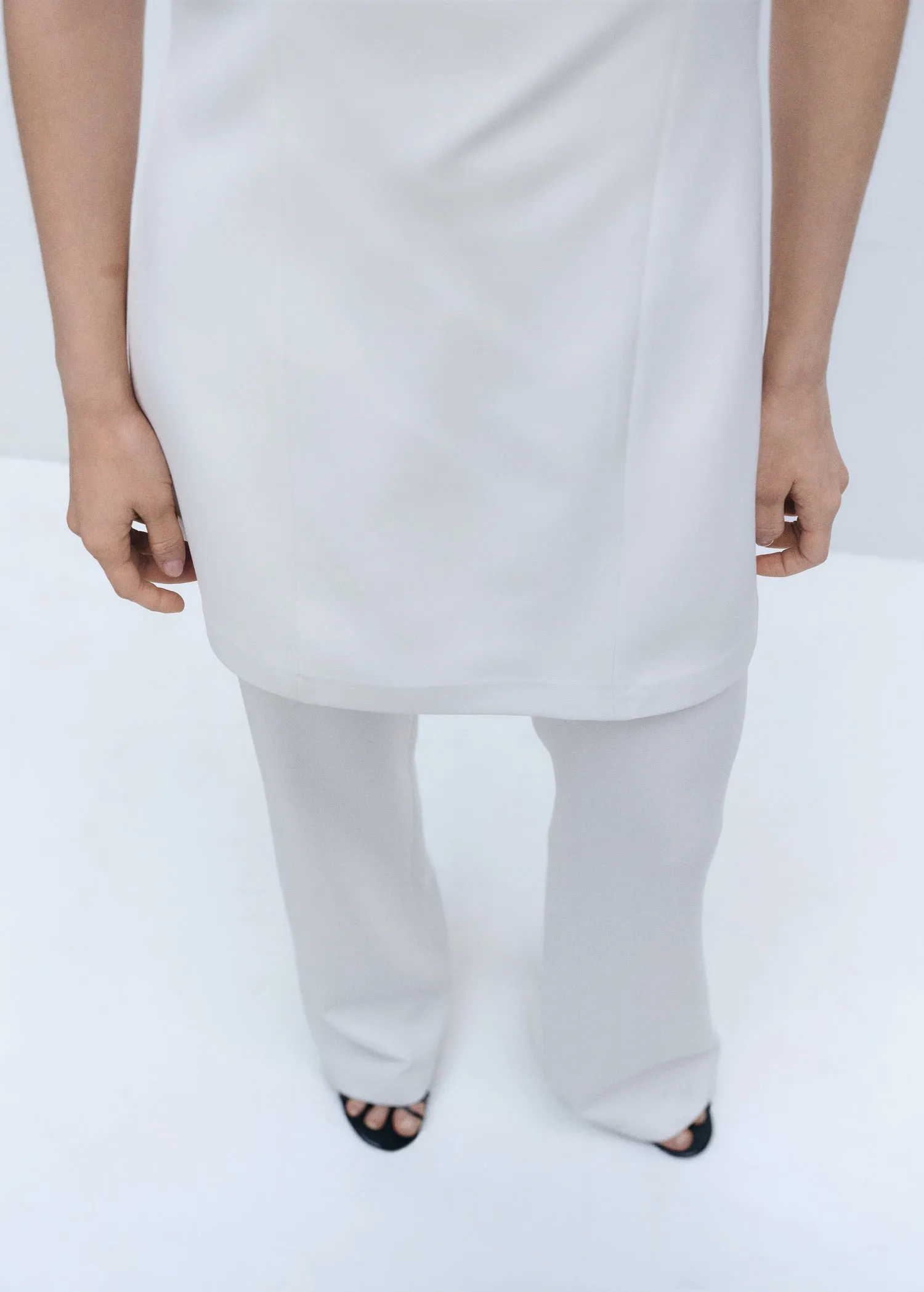 Combined strapless jumpsuit