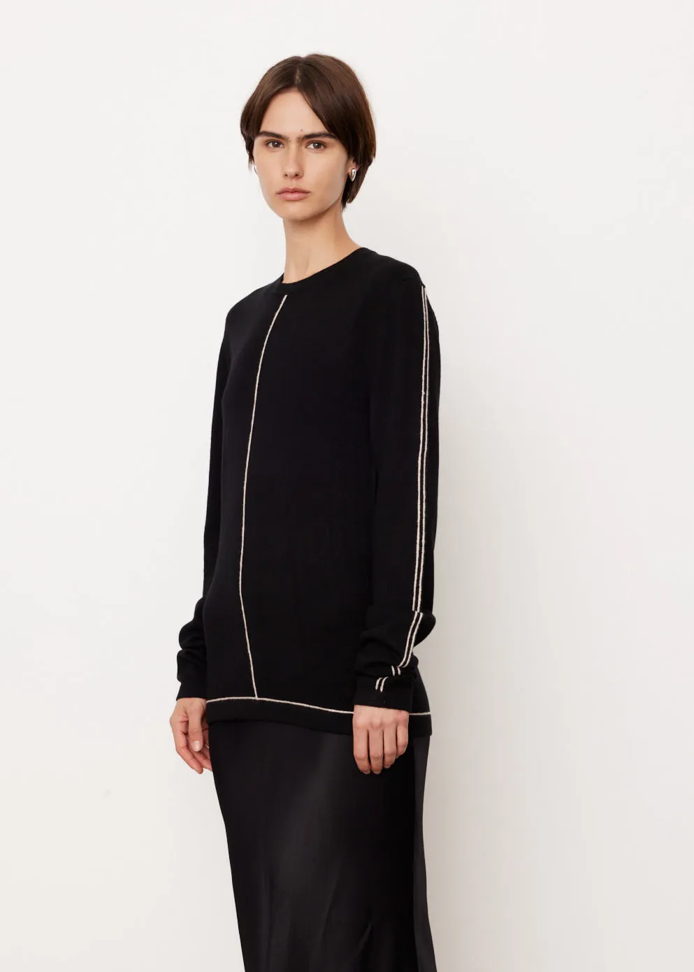 Contrast Layering Knit Sweater