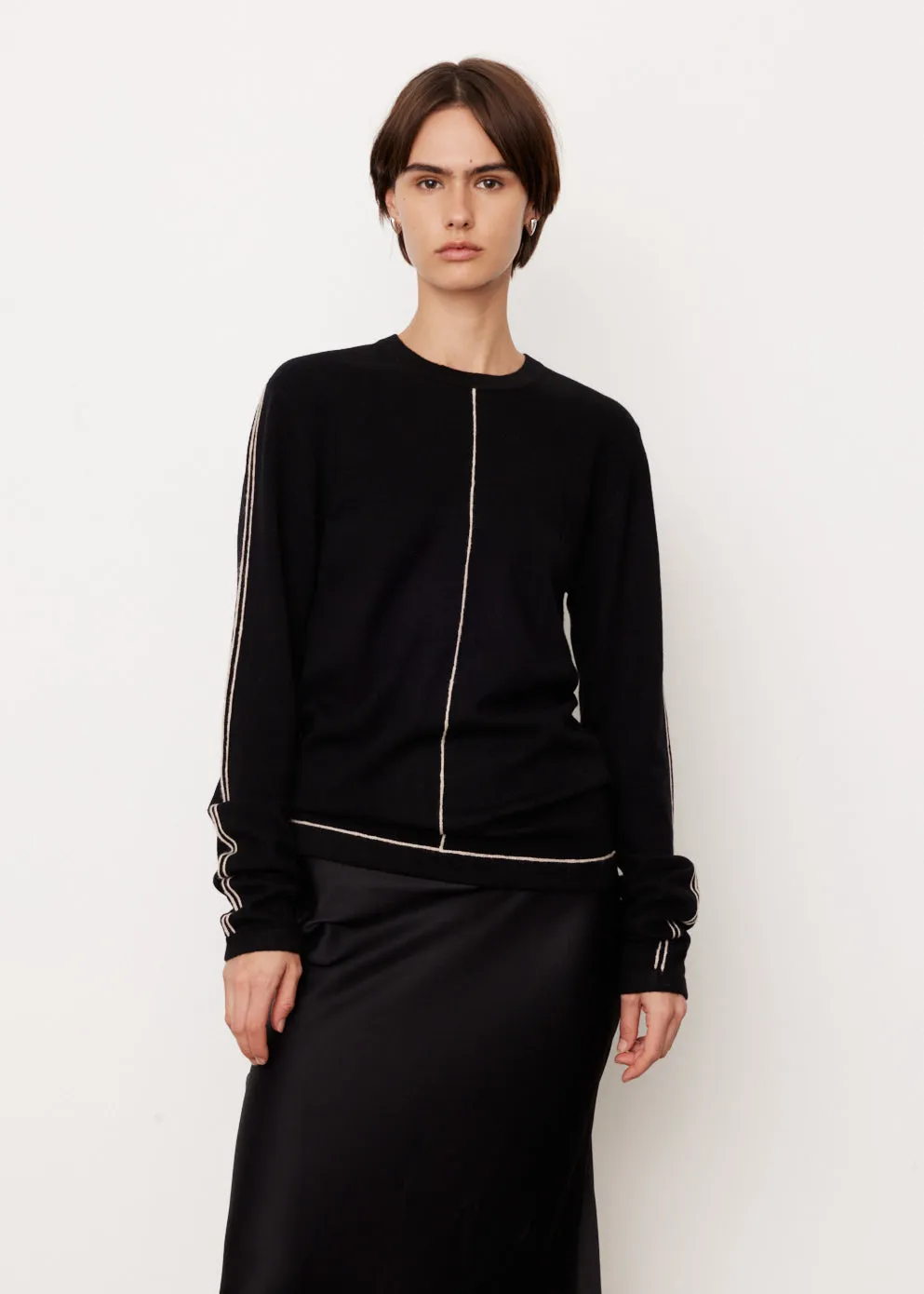 Contrast Layering Knit Sweater