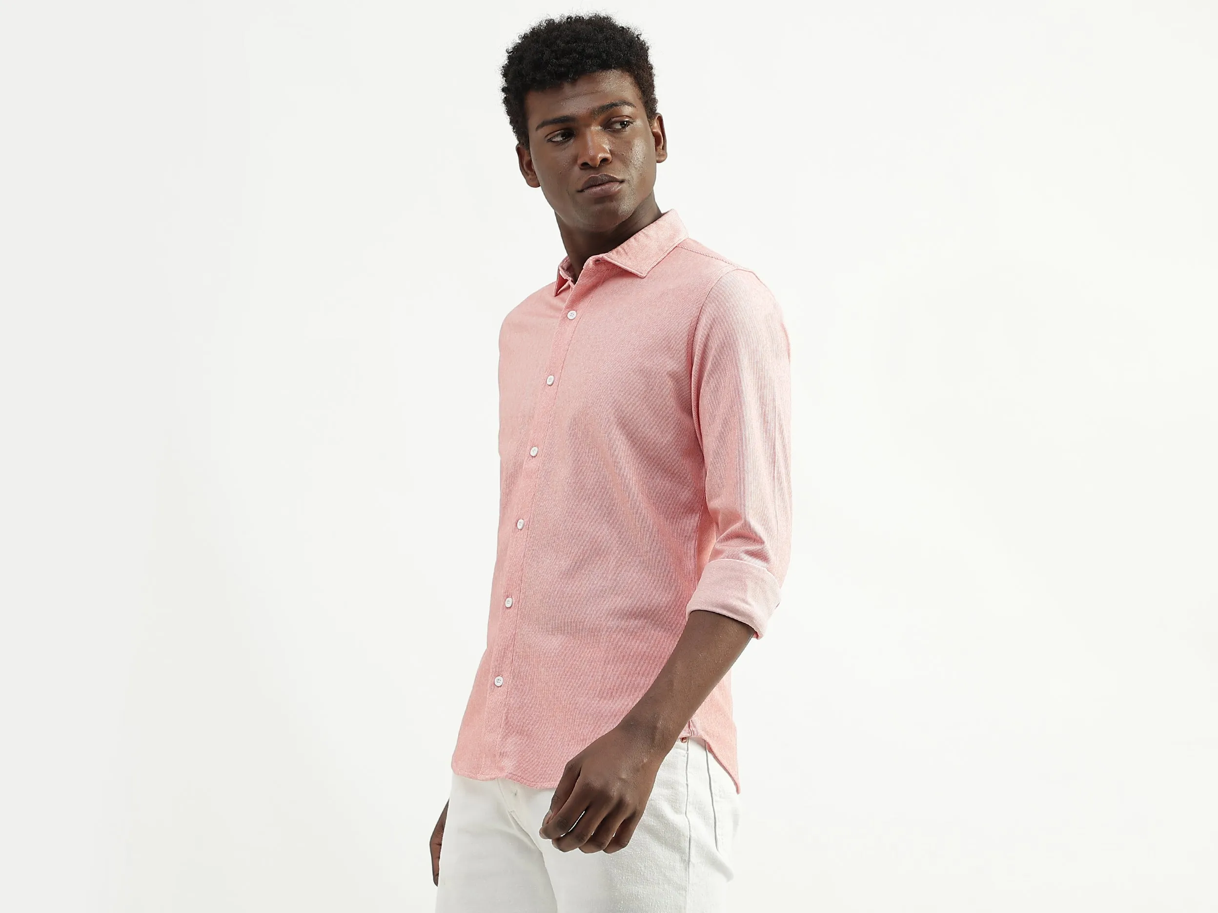 Cotton Striped Spread Collar Mens Shirts