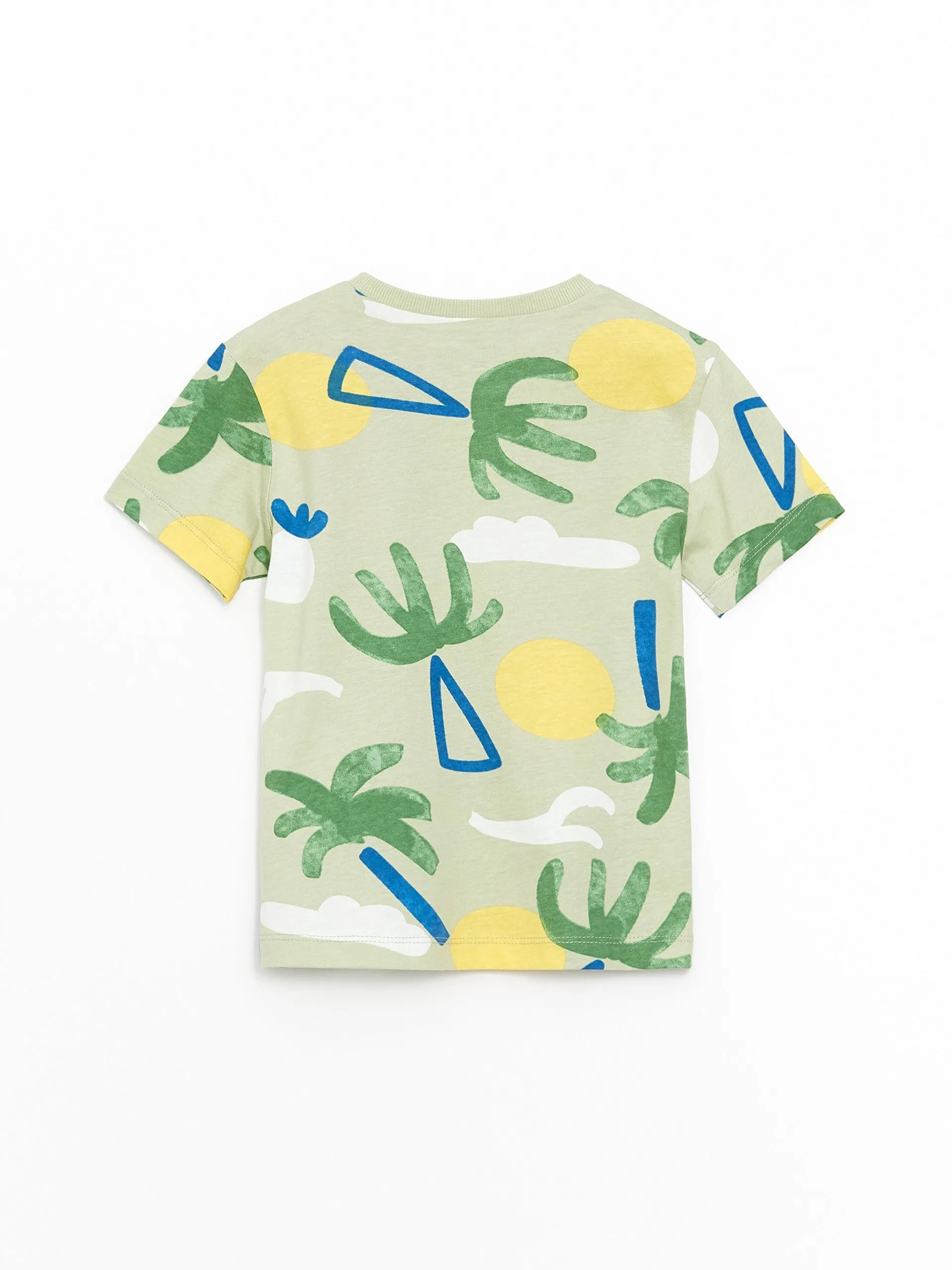 Crew Neck Short Sleeve Printed Baby Boy T-Shirt, Pack of 2