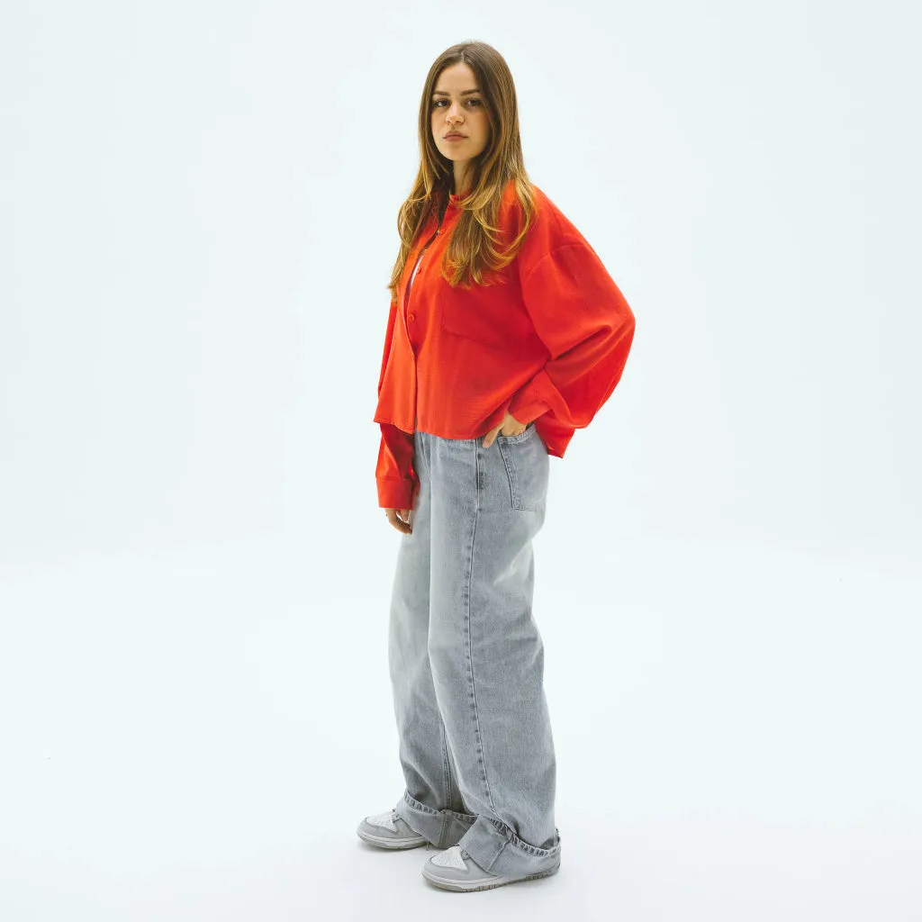 Cropped Linen Shirt