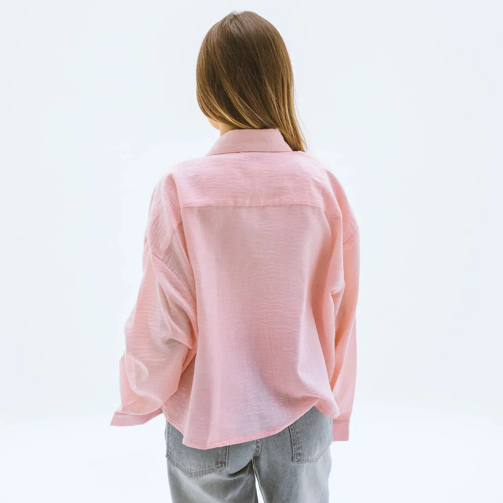 Cropped Linen Shirt