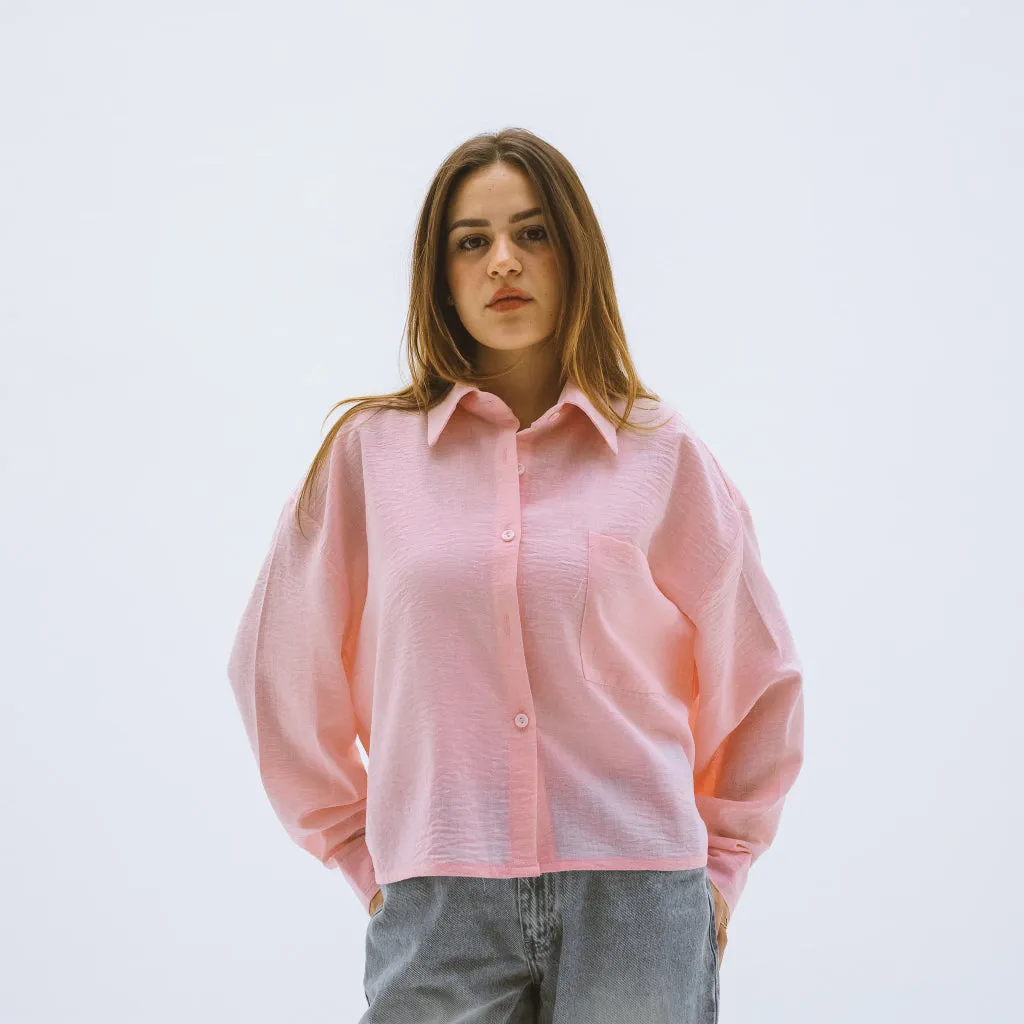 Cropped Linen Shirt