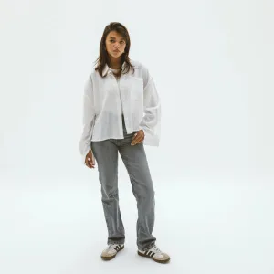 Cropped Linen Shirt