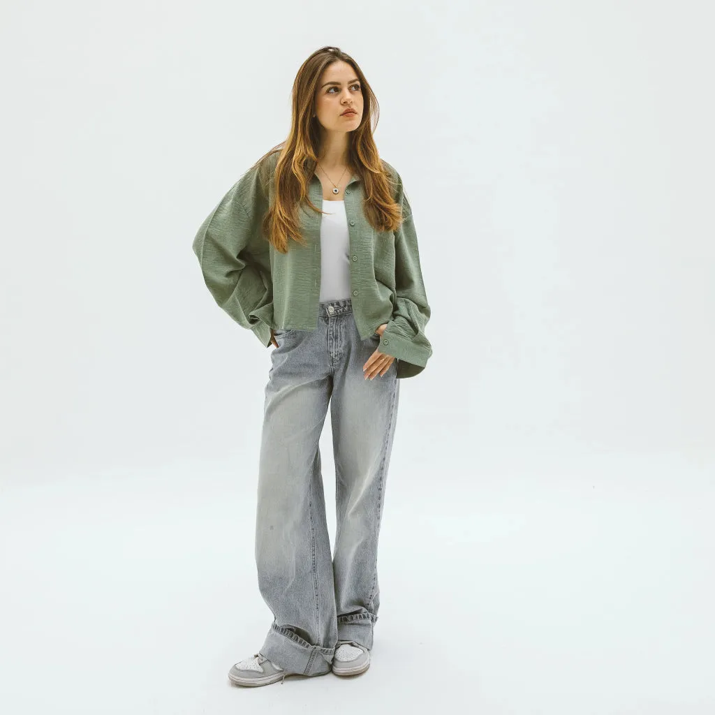 Cropped Linen Shirt