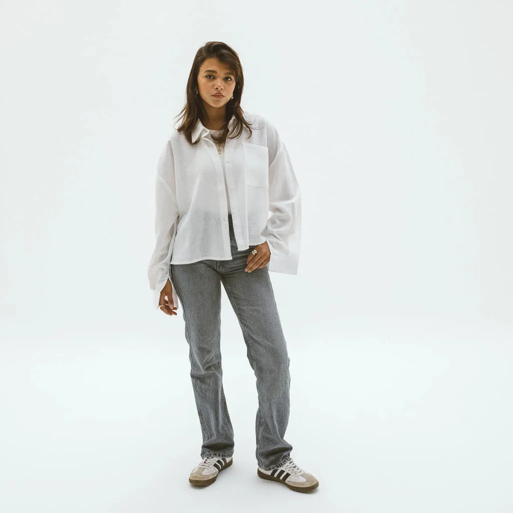 Cropped Linen Shirt