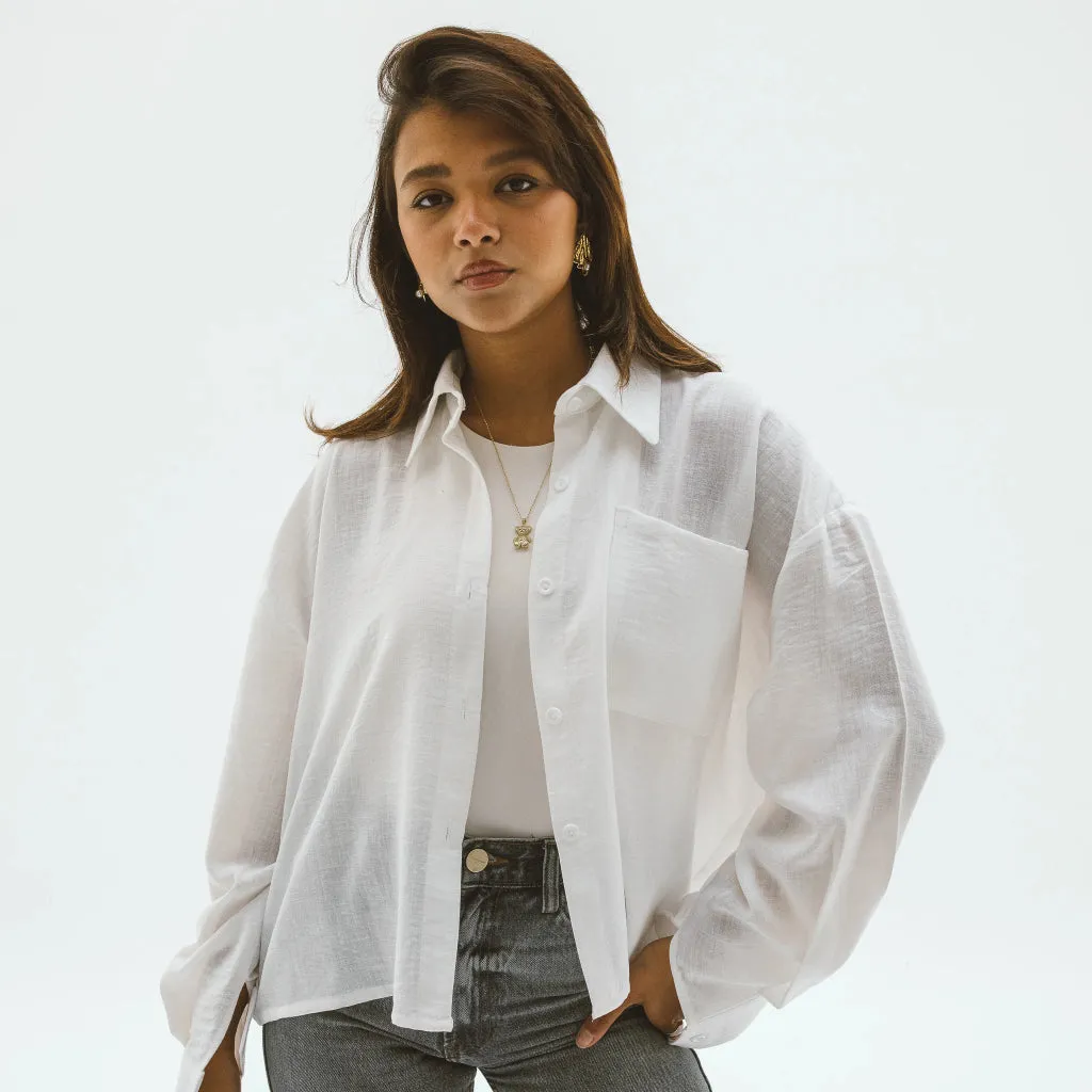 Cropped Linen Shirt