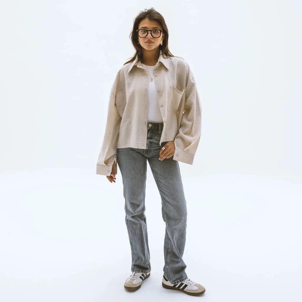 Cropped Linen Shirt