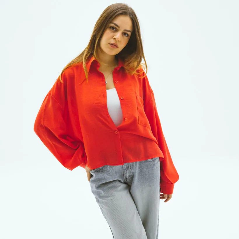 Cropped Linen Shirt