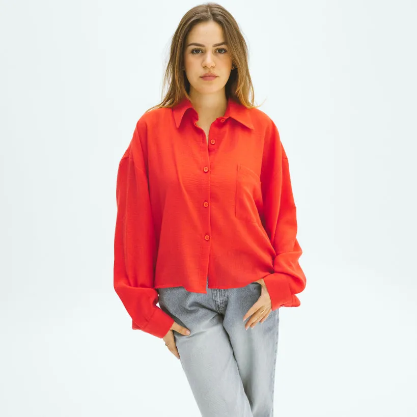 Cropped Linen Shirt