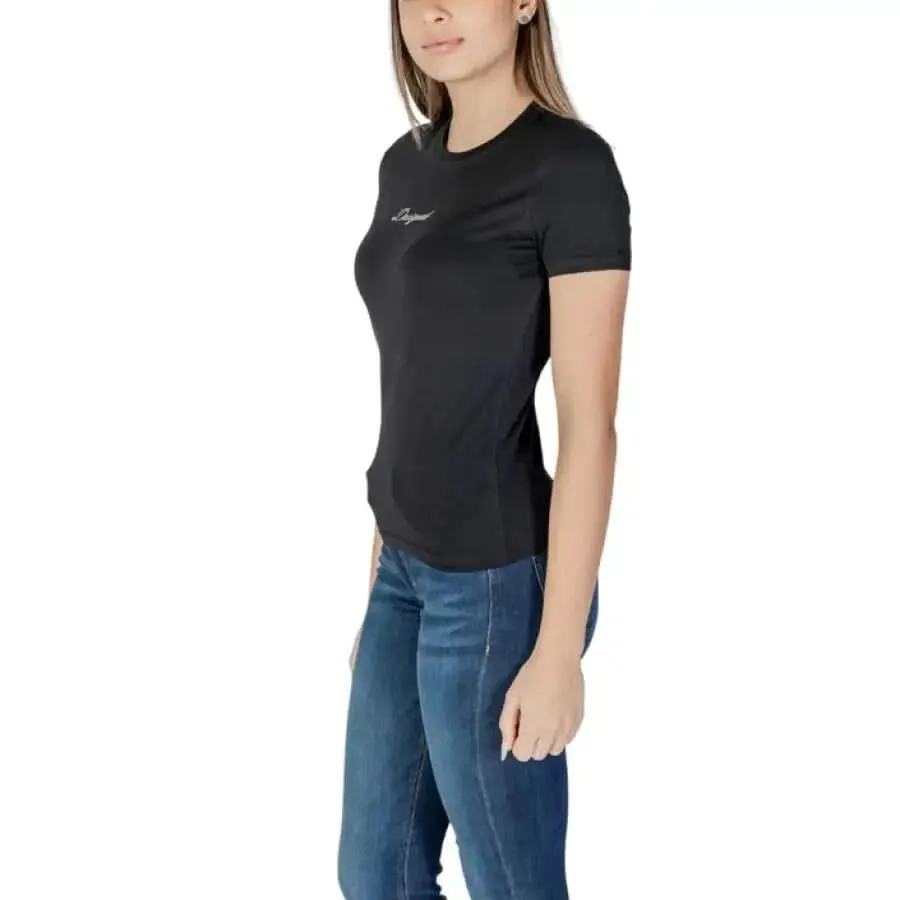 Desigual Women's Black Round Neck T-Shirt