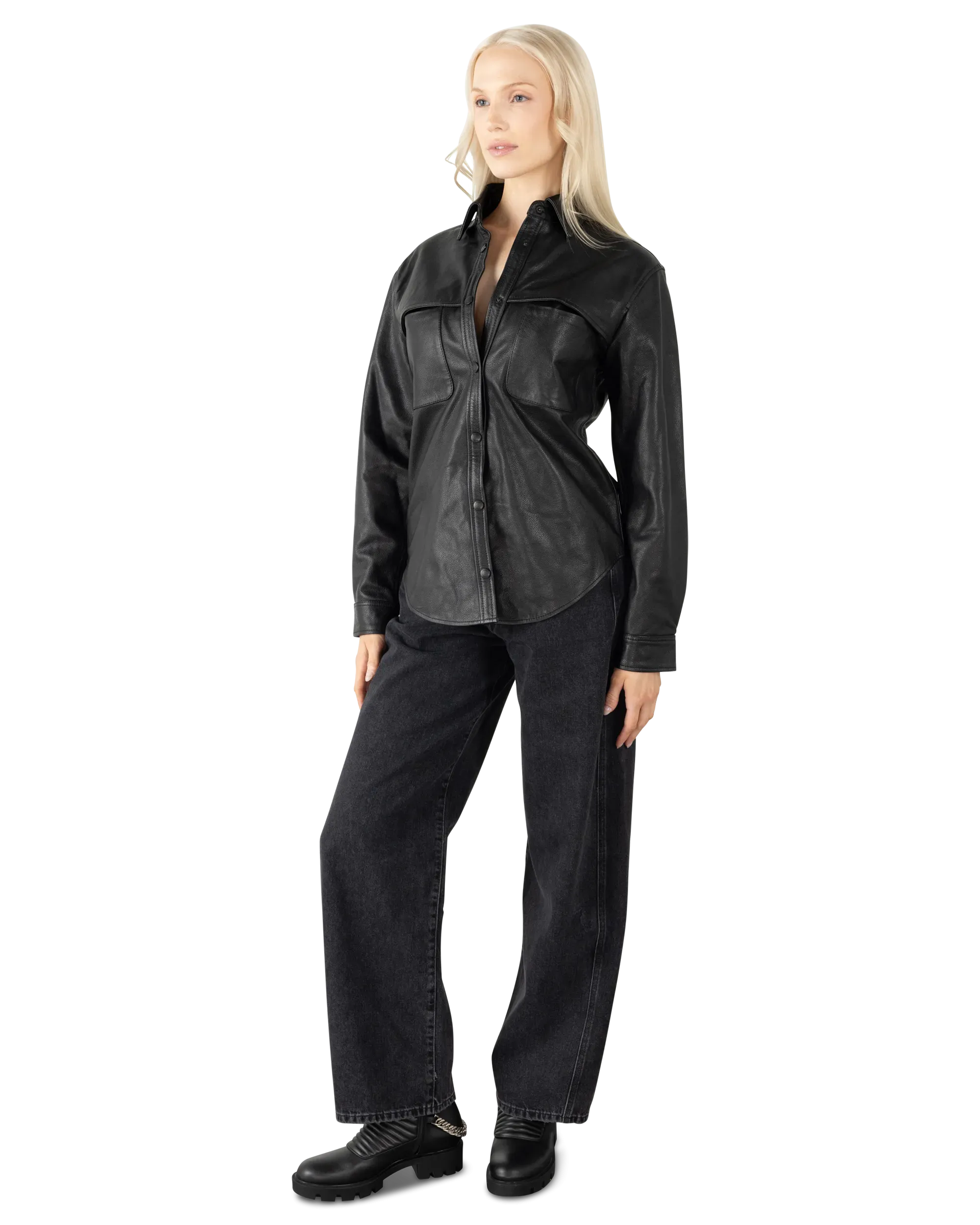 DL1961 Ines Leather Shirt