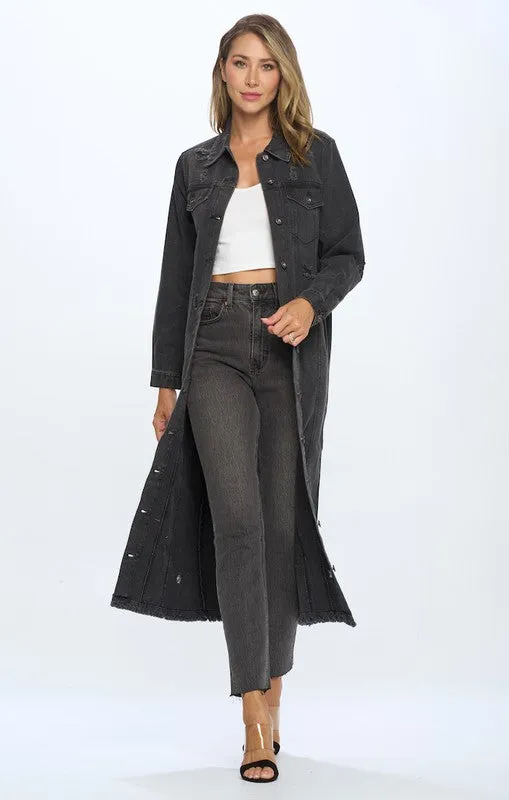 Don't Distress Trench Denim Jacket