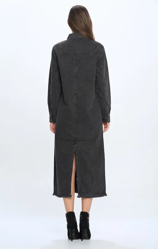 Don't Distress Trench Denim Jacket