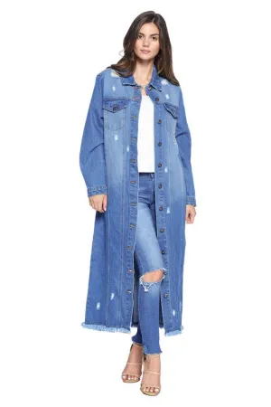 Don't Distress Trench Denim Jacket