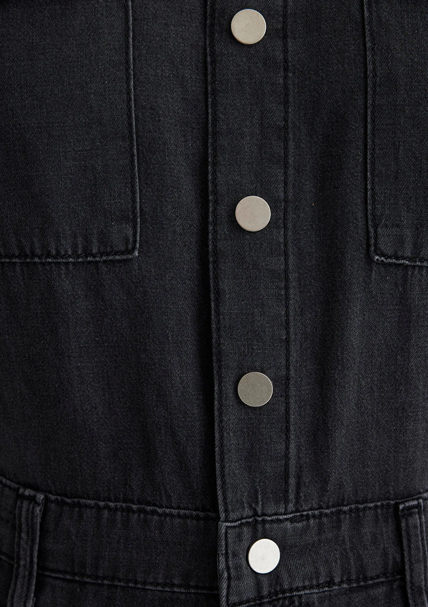 Doria Dark Smoke Gold Icon Jean Jumpsuit