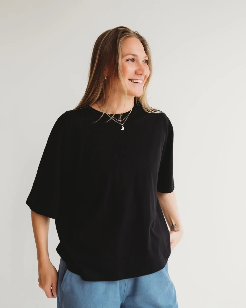 Elsie Black Oversized T-Shirt