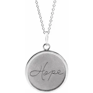 Engraved Disc 16-18" Necklace or Pendant 87444
