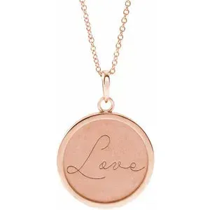 Engraved Disc 16-18" Necklace or Pendant 87444