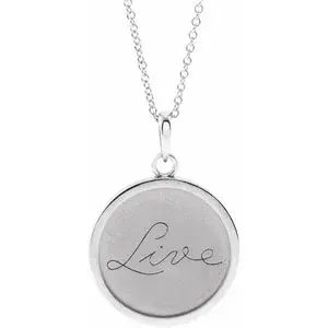 Engraved Disc 16-18" Necklace or Pendant 87444
