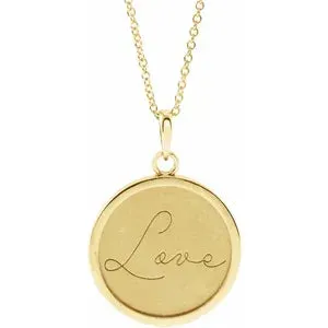 Engraved Disc 16-18" Necklace or Pendant 87444