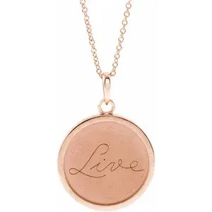 Engraved Disc 16-18" Necklace or Pendant 87444