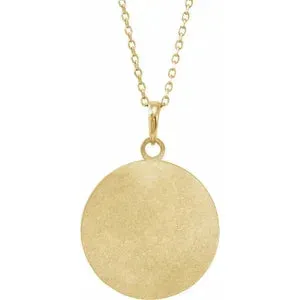 Engraved Disc 16-18" Necklace or Pendant 87444