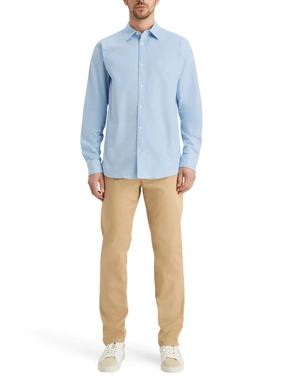 ESSENTIALS - Regular Fit Button Down Oxford - Shirt Blue
