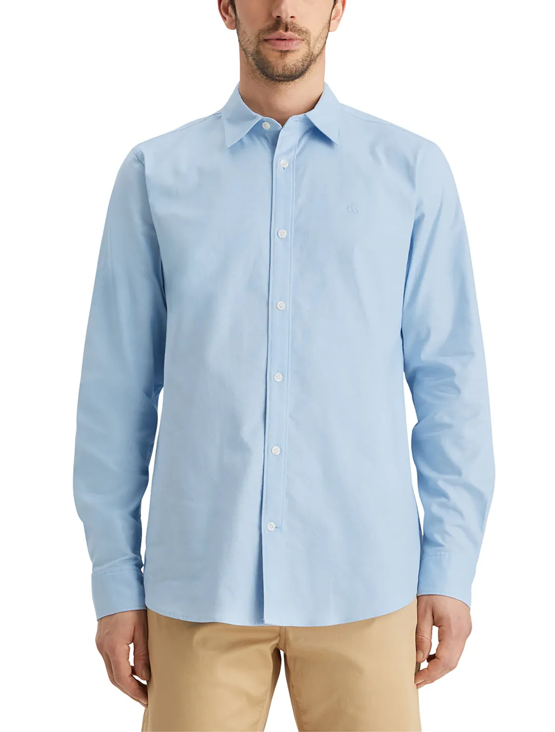ESSENTIALS - Regular Fit Button Down Oxford - Shirt Blue