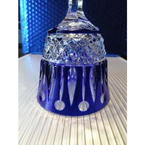 Faberge Xenia Cobalt Blue Crystal Wine Glass without box