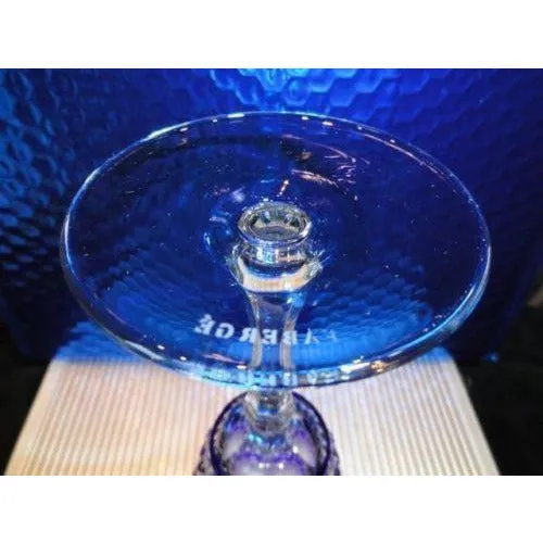 Faberge Xenia Cobalt Blue Crystal Wine Glass without box