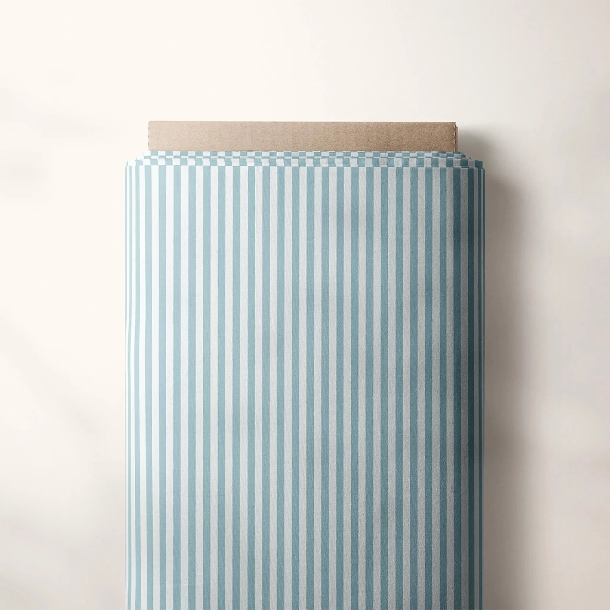 Fabric Linen - Candy Stripe Muted Blue
