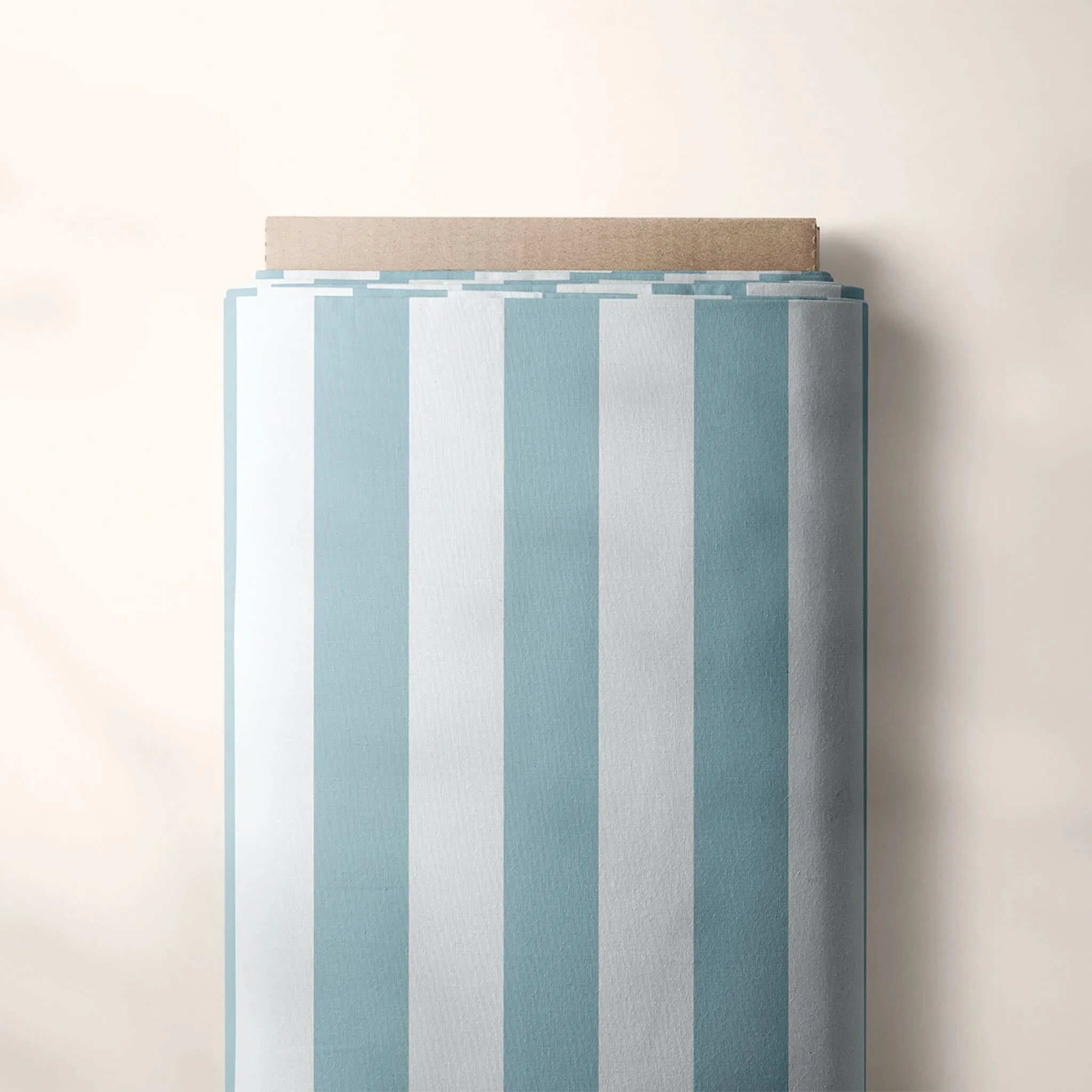 Fabric Linen - Candy Stripe Muted Blue