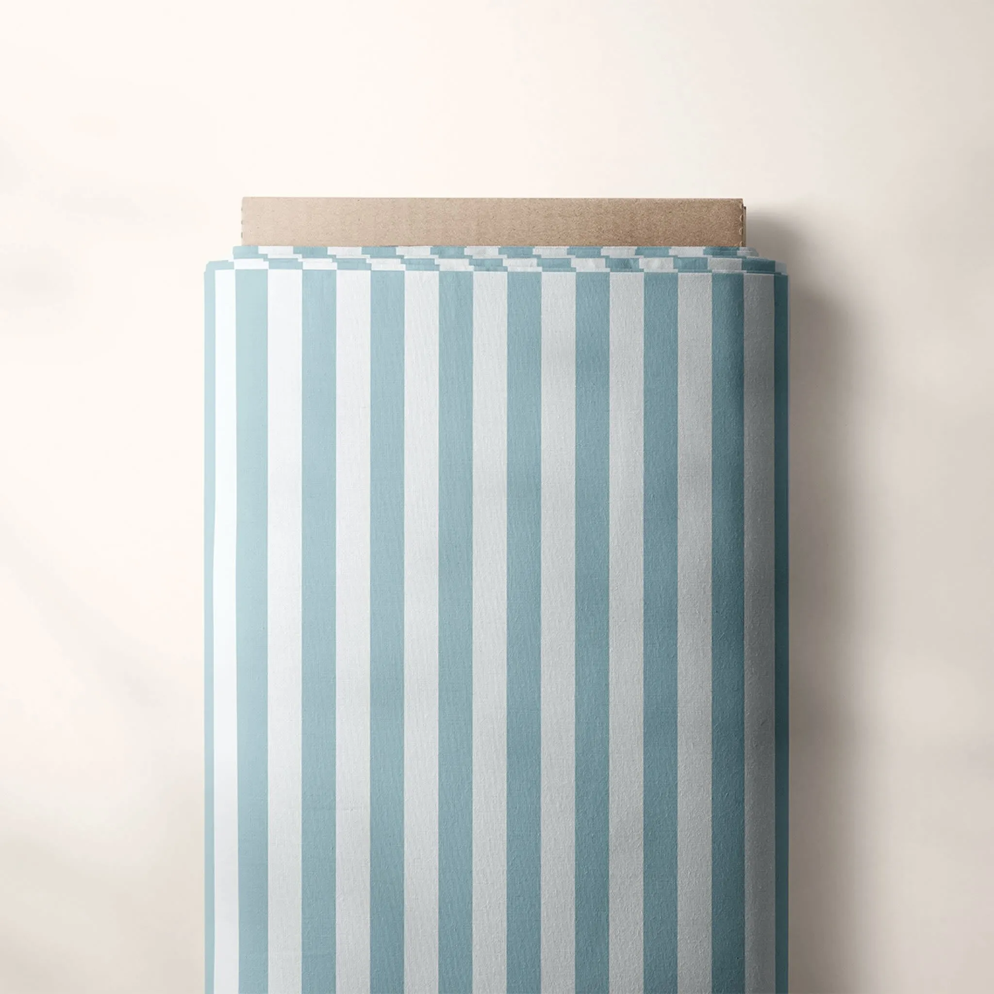 Fabric Linen - Candy Stripe Muted Blue
