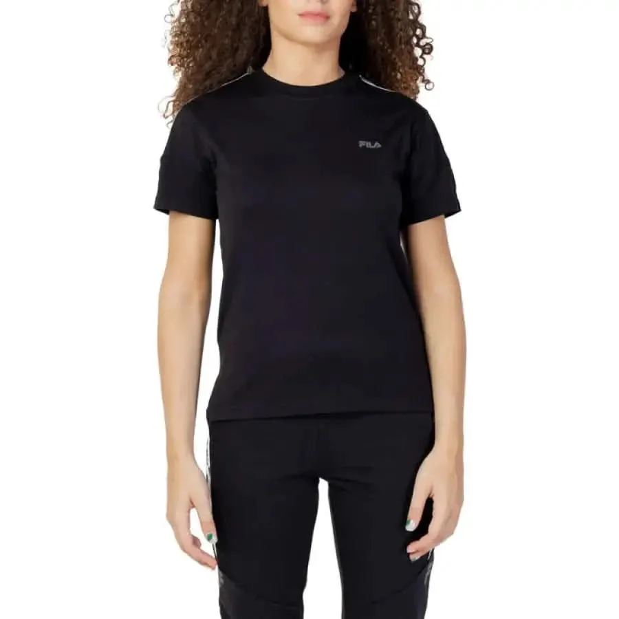 Fila Women's Plain Blue Round Neck T-Shirt 100% Cotton