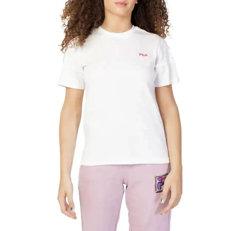 Fila Women's Plain Blue Round Neck T-Shirt 100% Cotton
