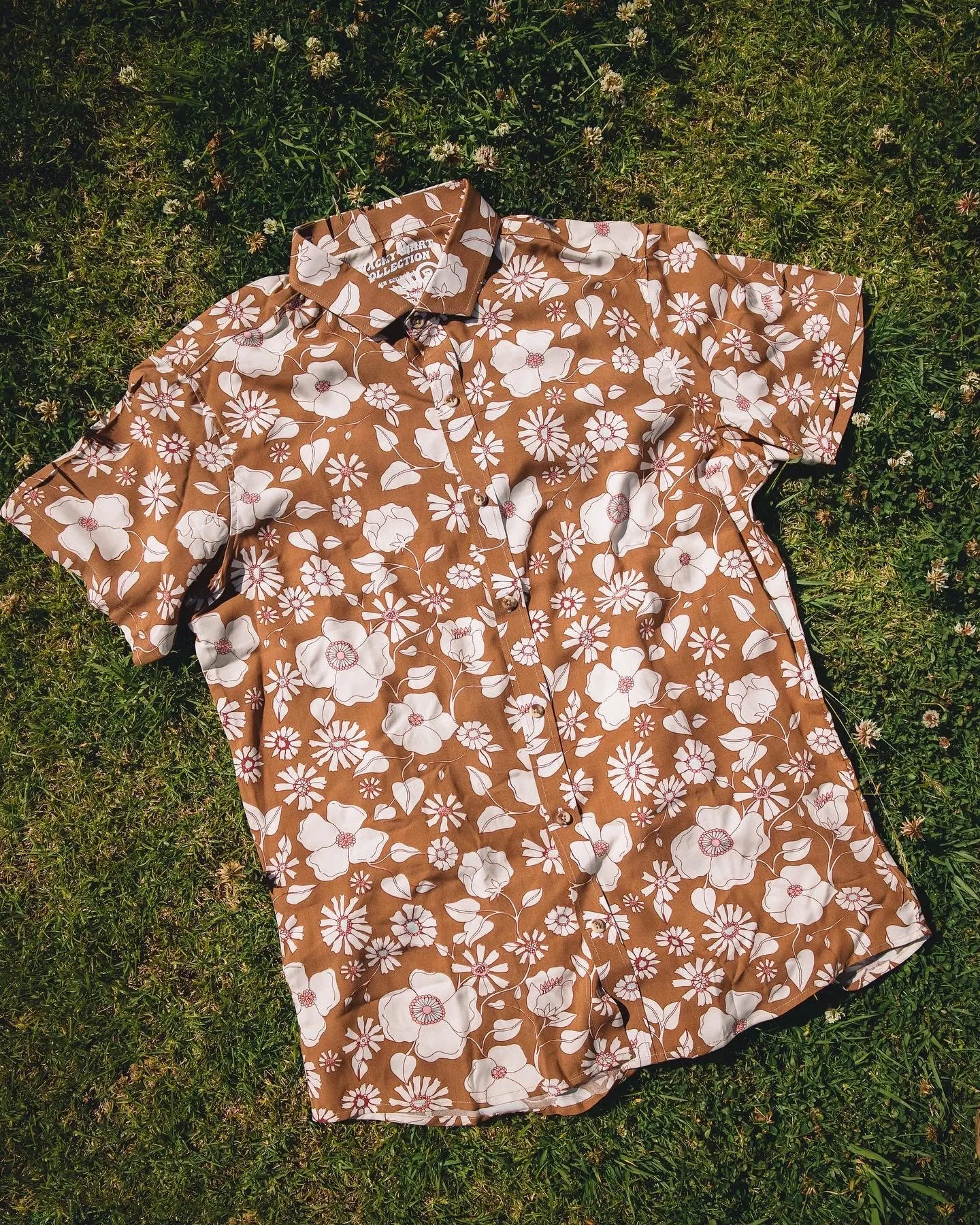 Floral Brown Button Up Shirt