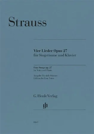 Four Songs Op. 27 (Low Voice)