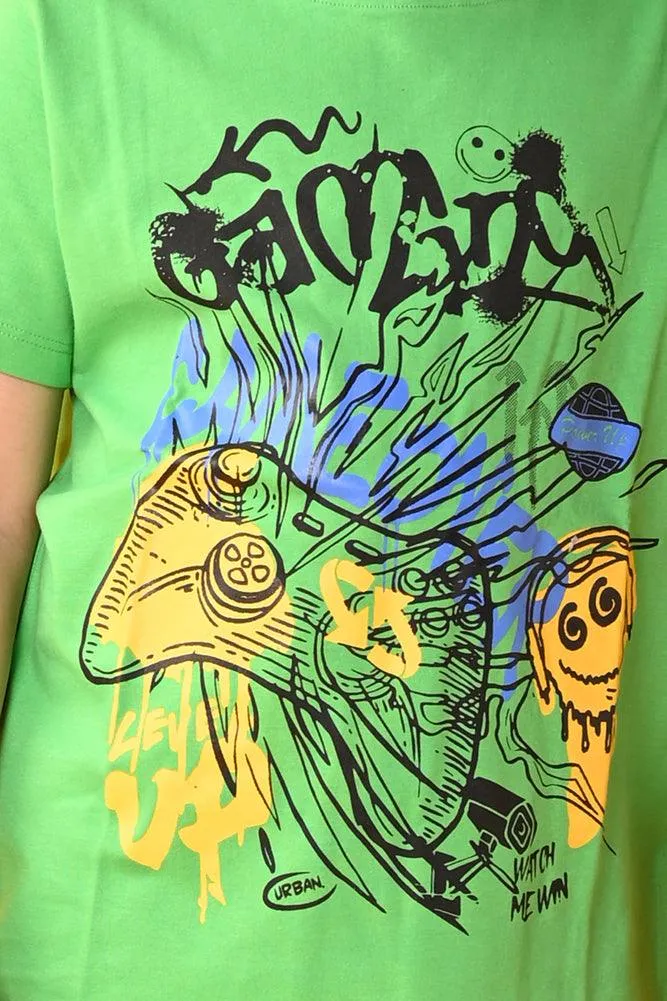 GAMING SHORT SLEEVE T-SHIRT - GREEN