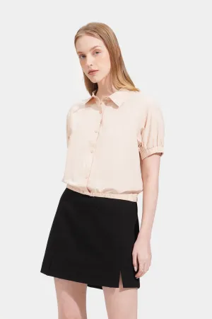 Garterized Sleeves Button Down Shirt