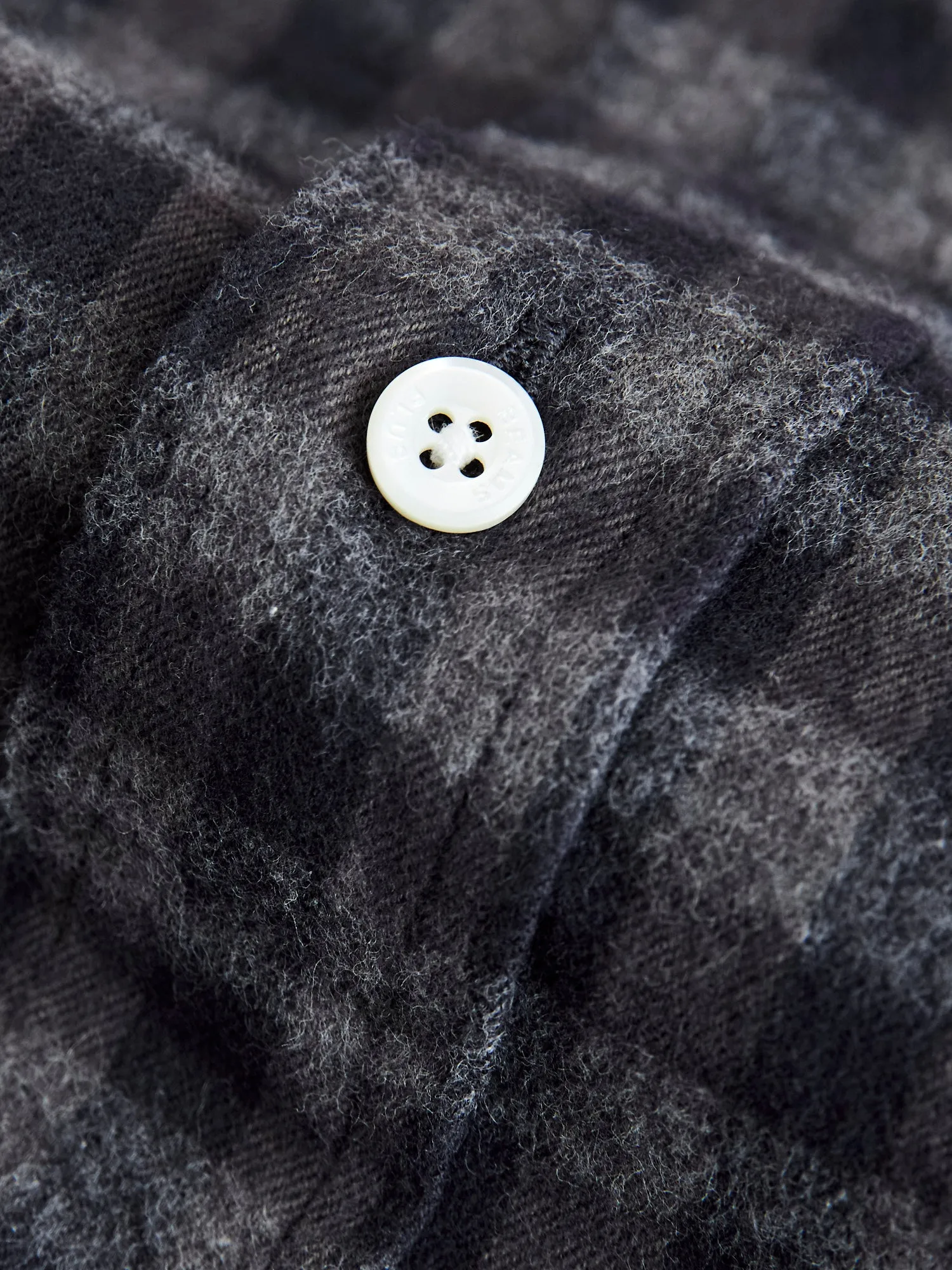 Gingham Check Button-Down Shirt in Grey