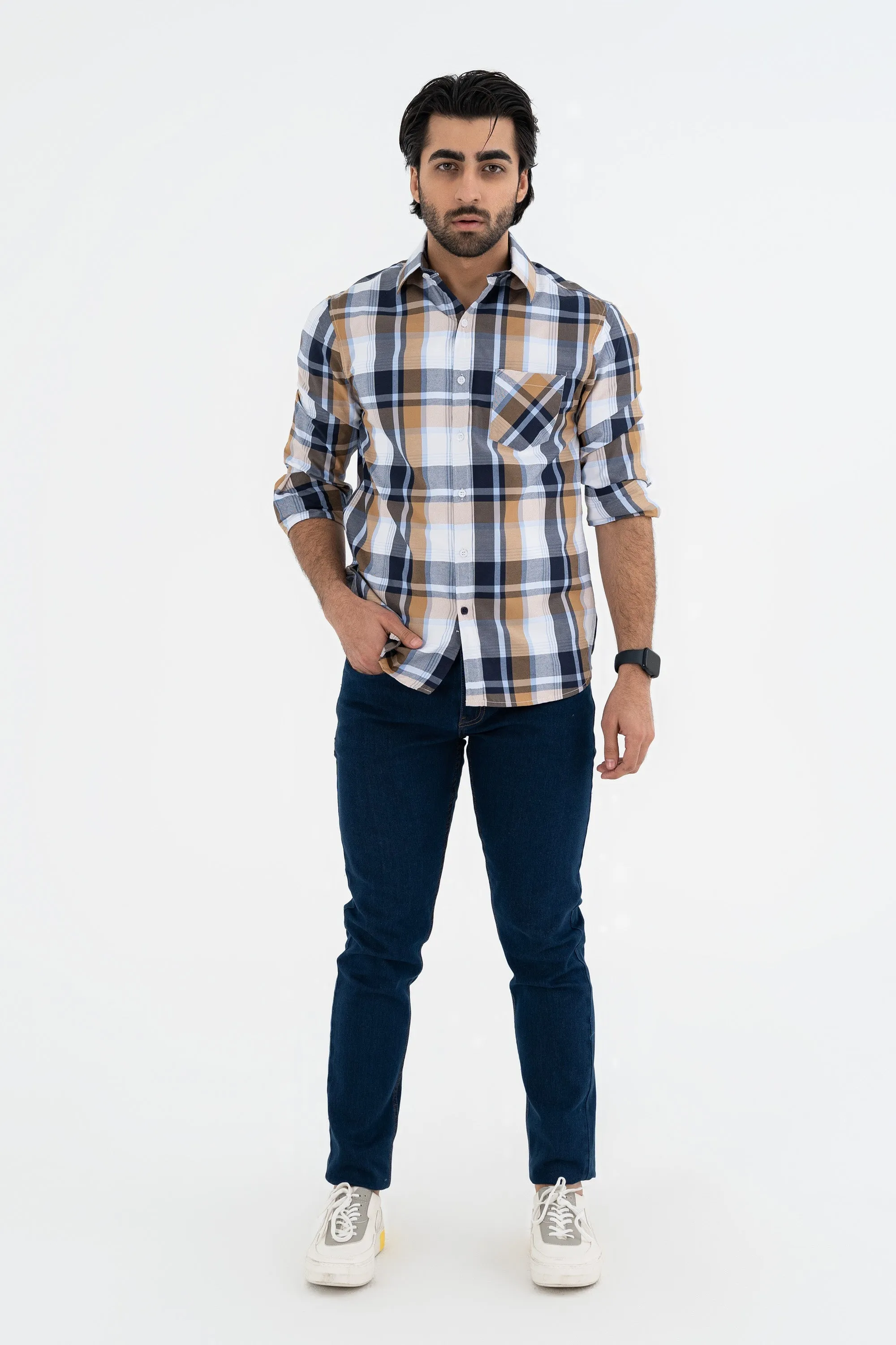 Go-To White Checkered Shirt