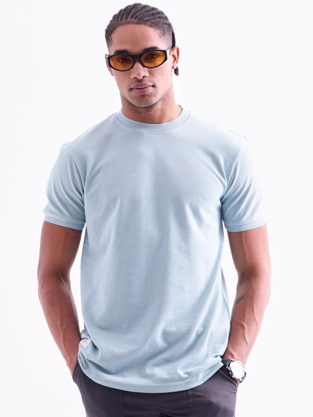 Green Plain Crew Neck T-Shirt