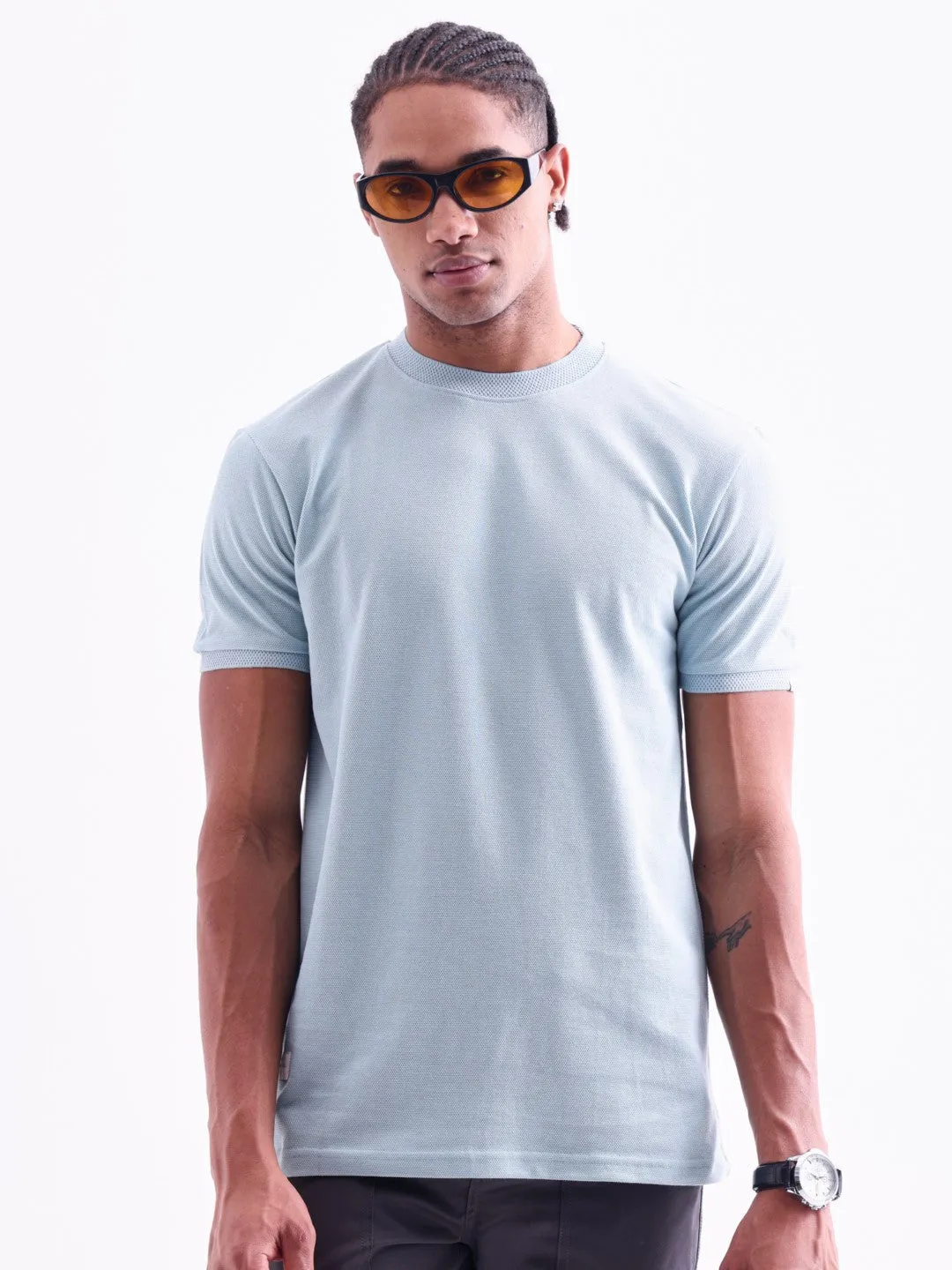 Green Plain Crew Neck T-Shirt