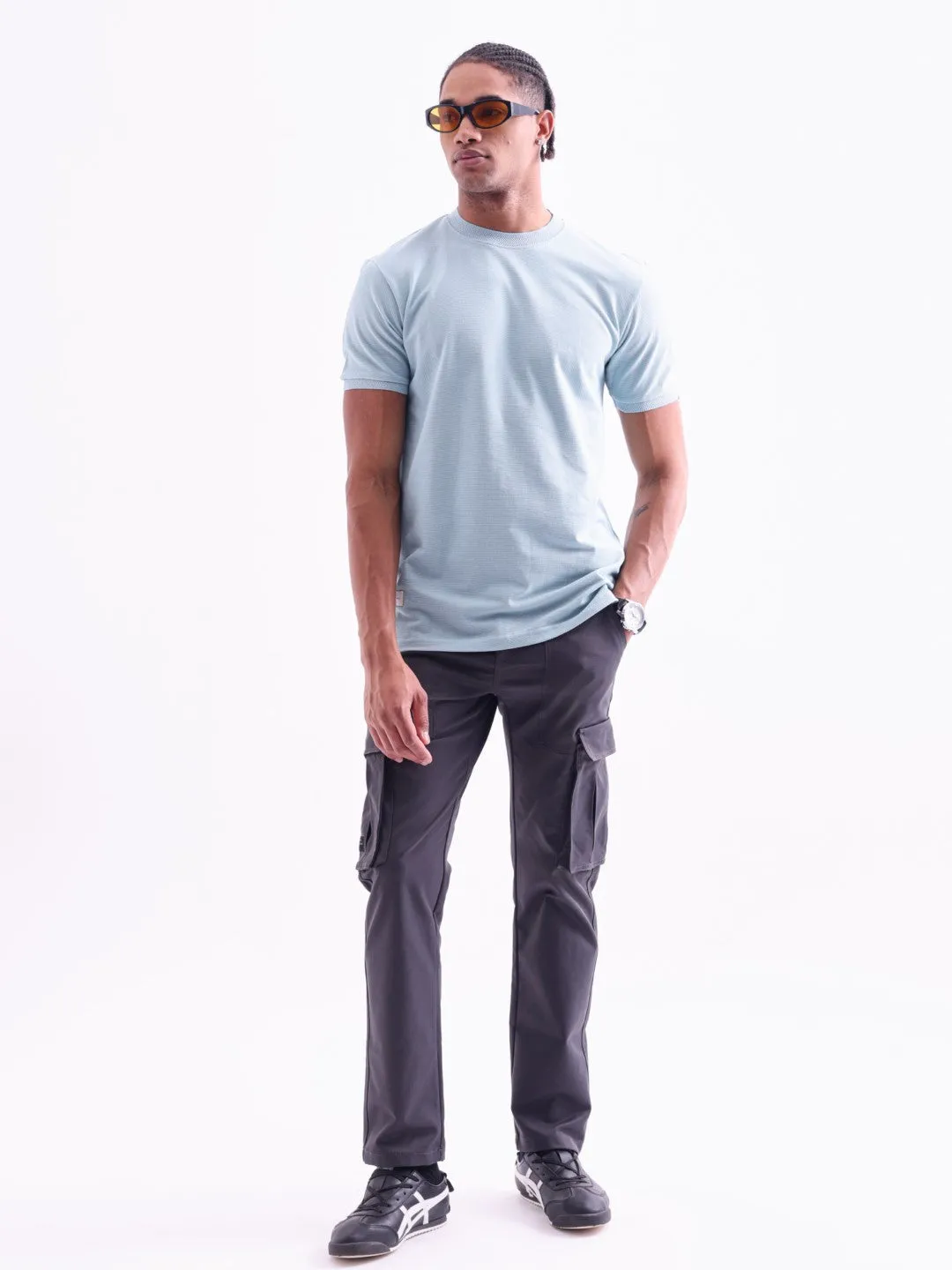 Green Plain Crew Neck T-Shirt