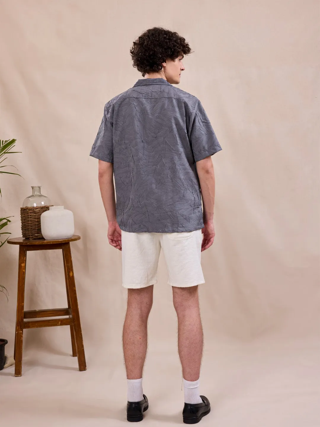 Grey Plain Resort Shirt